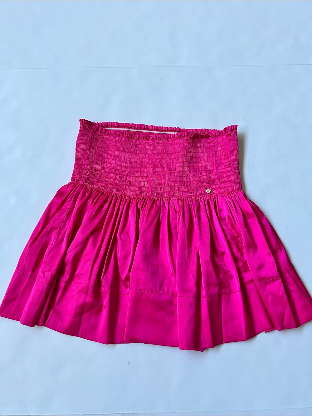 Natural Life Hot Pink Girly Smocked Boho Hippie Beach Daisy Mini Skirt Small - Picture 5 of 15